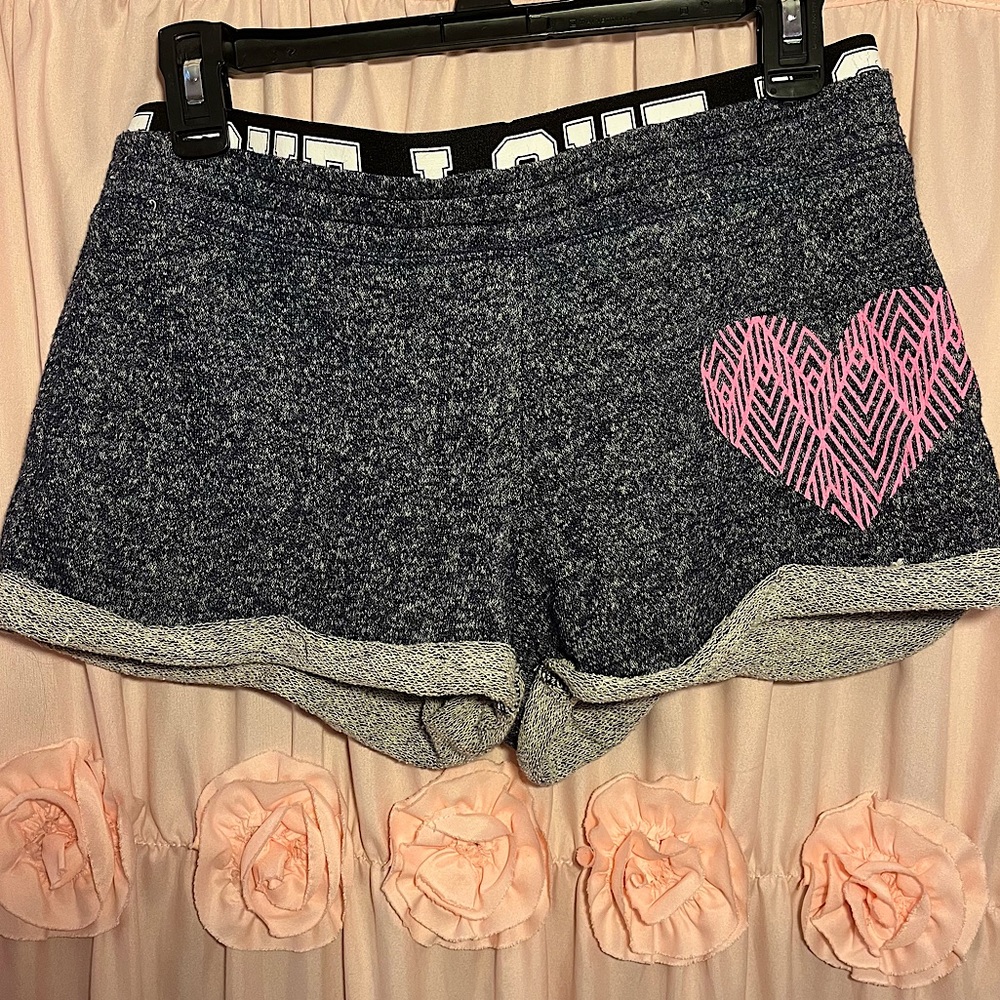 VS PINK Gray Love Shorts